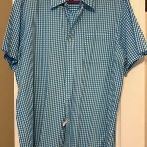 Saddlebred Light Blue Gingham Men's Shirt